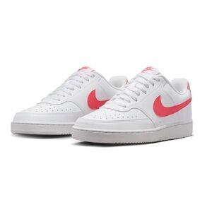 Nike Court Vision Low Next Nature Sneakers White Coral US 7 NEW WITHOUT BOX